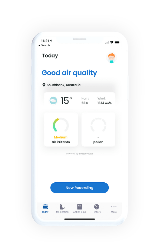 Live air quality -  Provides local pollen and air pollution levels